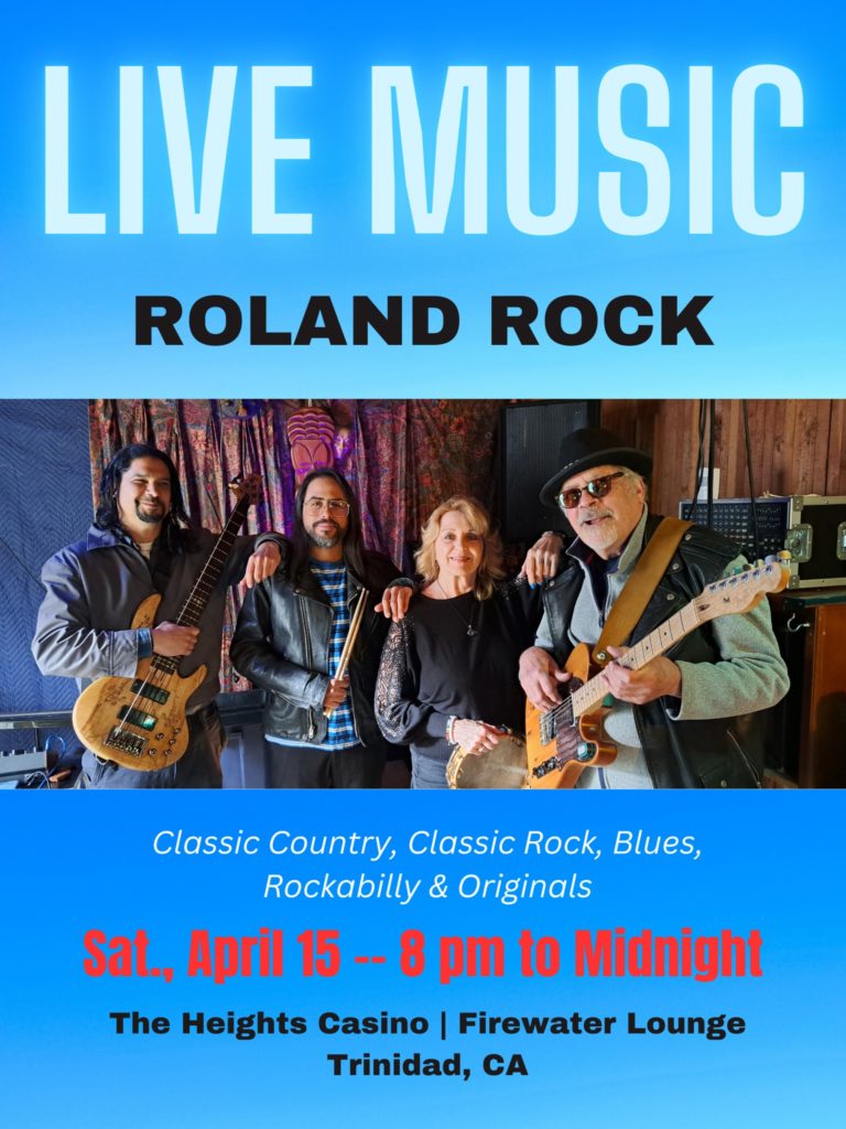 Roland Rock at The Heights Casino, Firewater Lounge, Trinidad CA April 15 2023